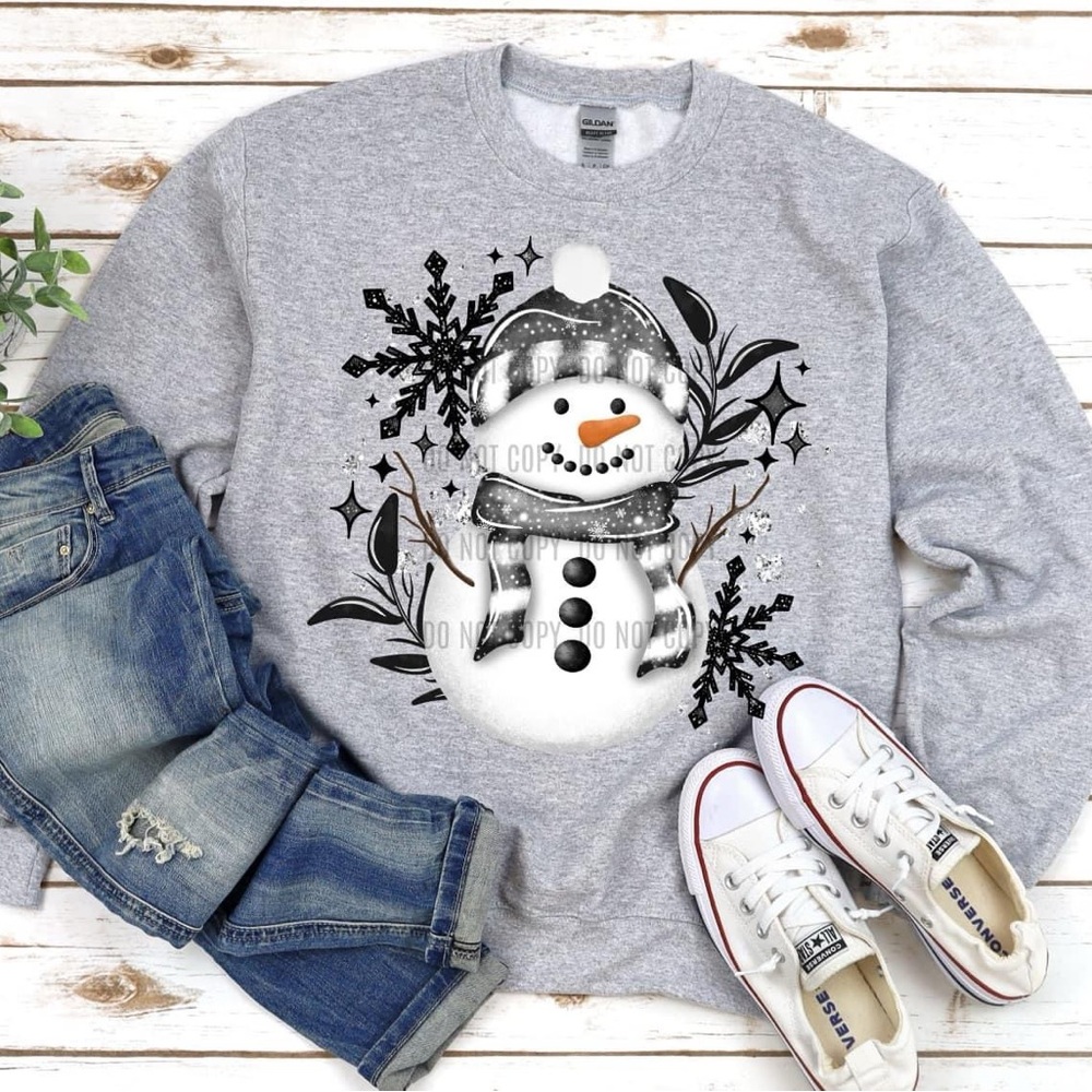 Plaid Snowman Sweatshirt